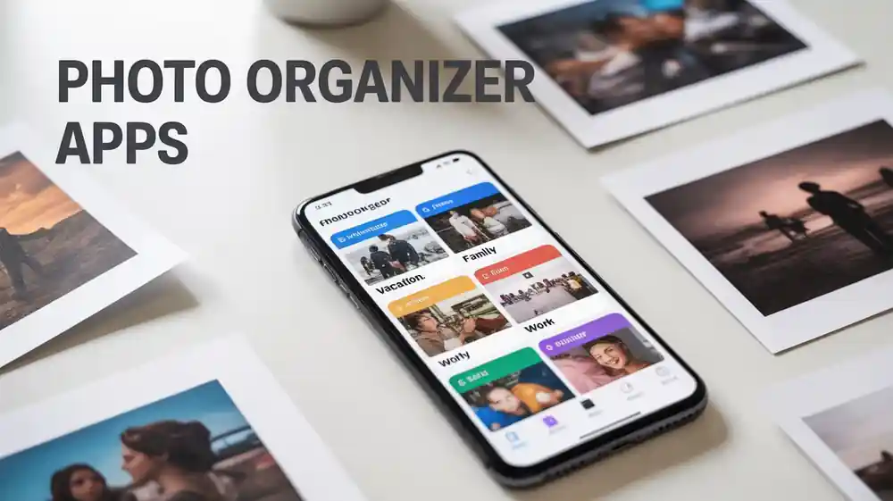 What types of photo organizer apps are there for Android or iOS, and how do you choose one?