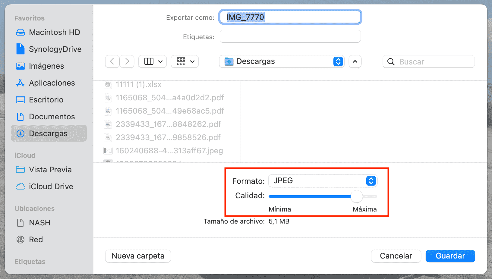 Convertir CR2 a JPEG en macOS