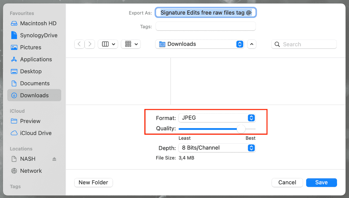 WEBP conversion to JPEG on MacOS application Preview