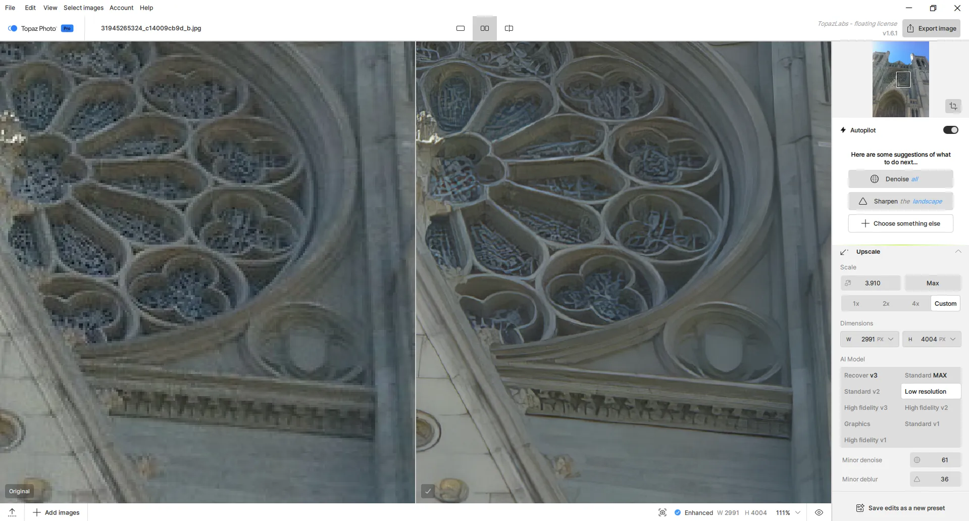 Tools and models for fine-tuning pixelation fixes