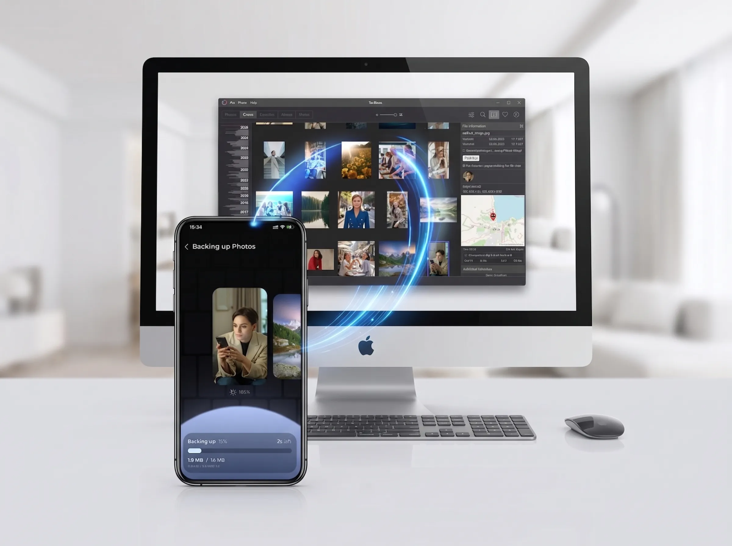 Syncing photos from a phone with the Tonfotos photo archive