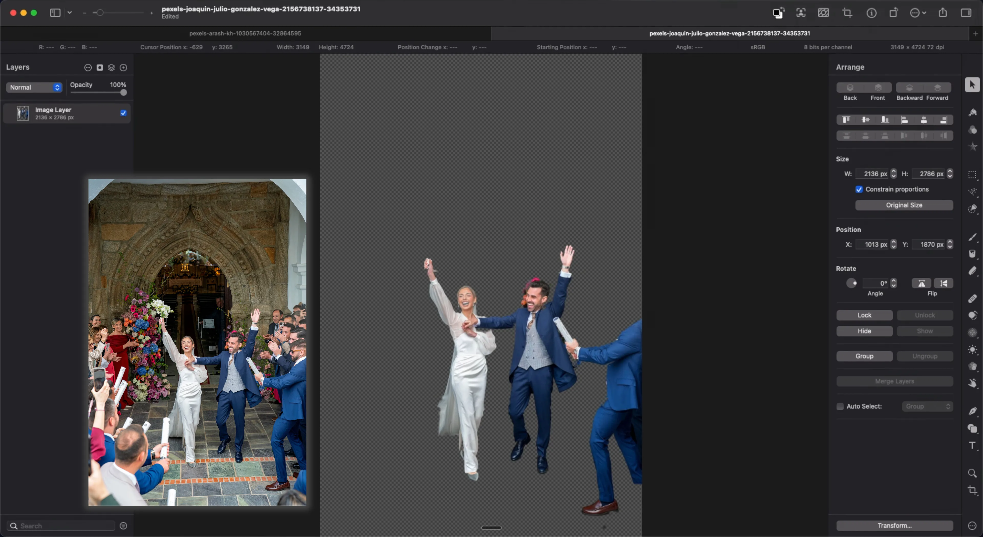 Fehler bei der Funktion „Hintergrund entfernen“ in Pixelmator Pro