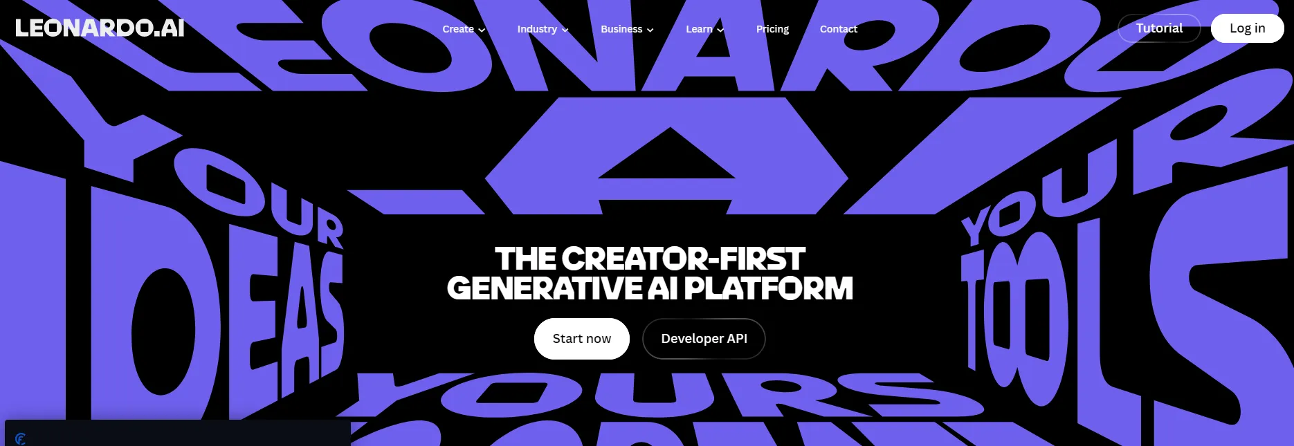 The Leonardo AI website
