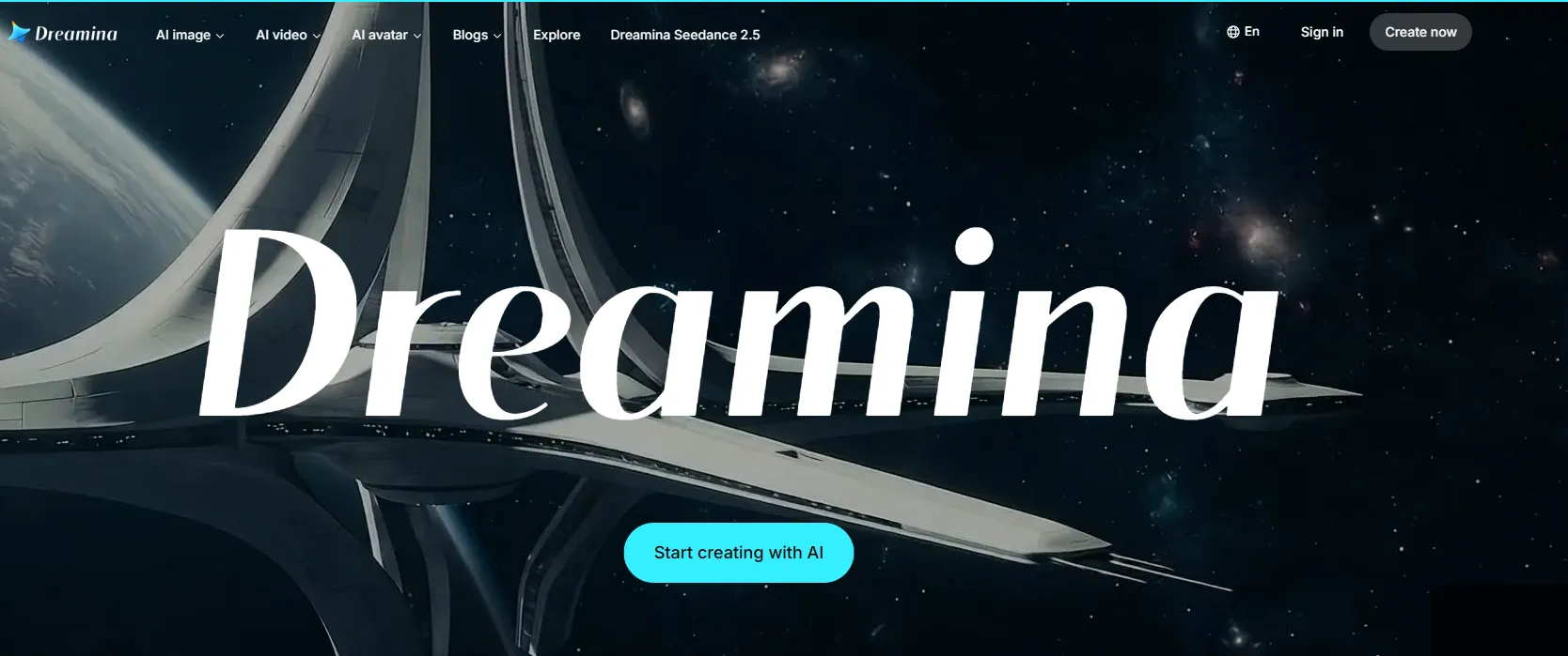 Dreamina's homepage