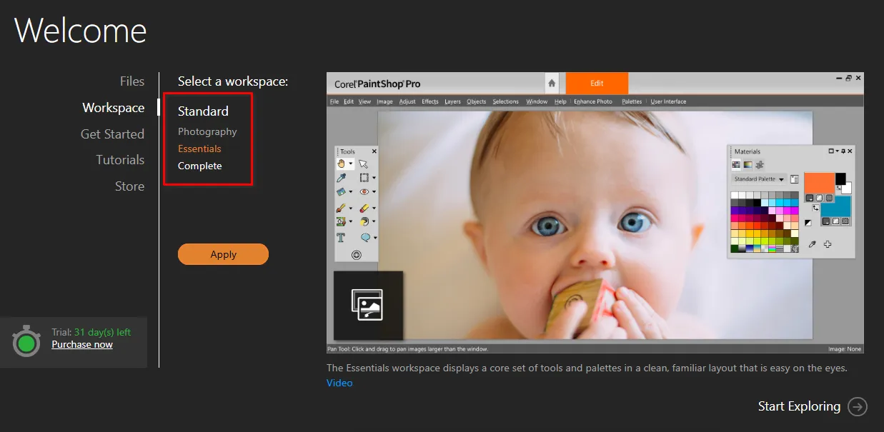 Corel PaintShop Pro Responsive Design Options