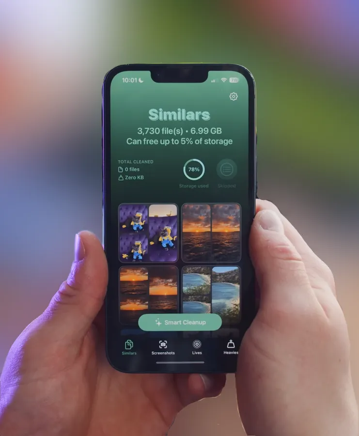 App to remove duplicate photos on iPhone Clever Cleaner: AI CleanUp App
