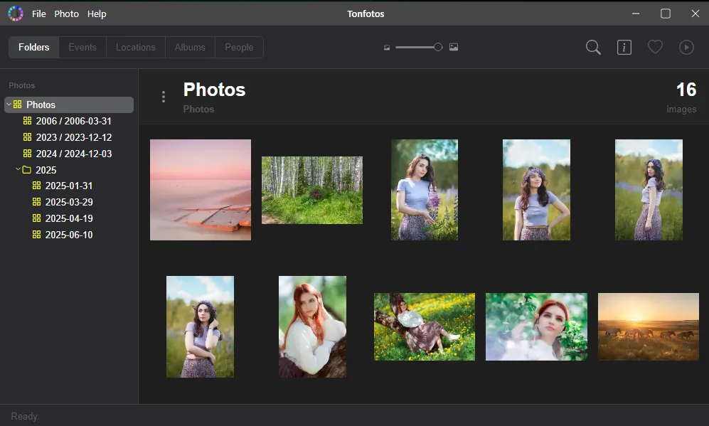 Folder structure after importing photos from iPhone