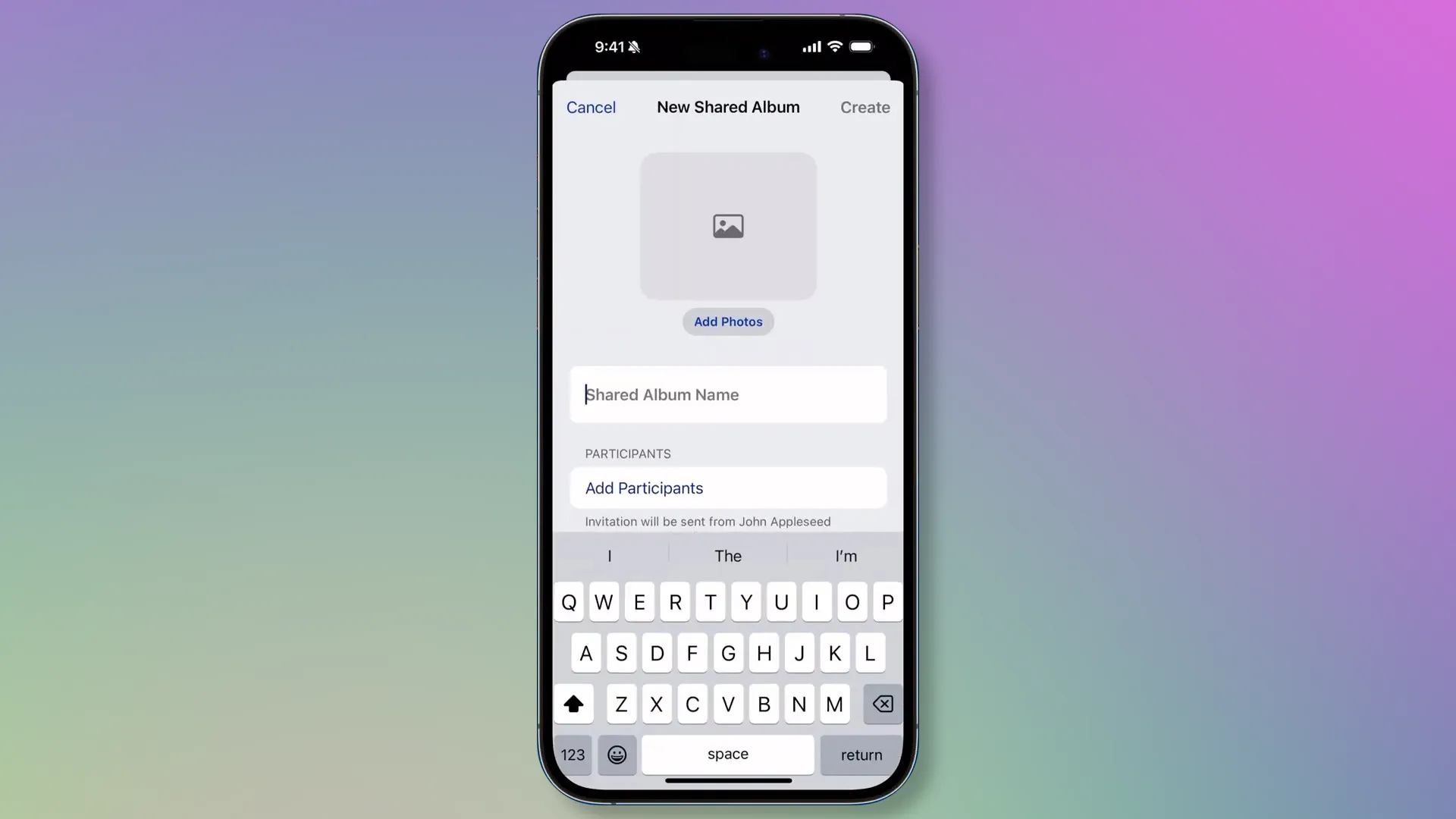 Set up a photo sharing album in Apple Photos