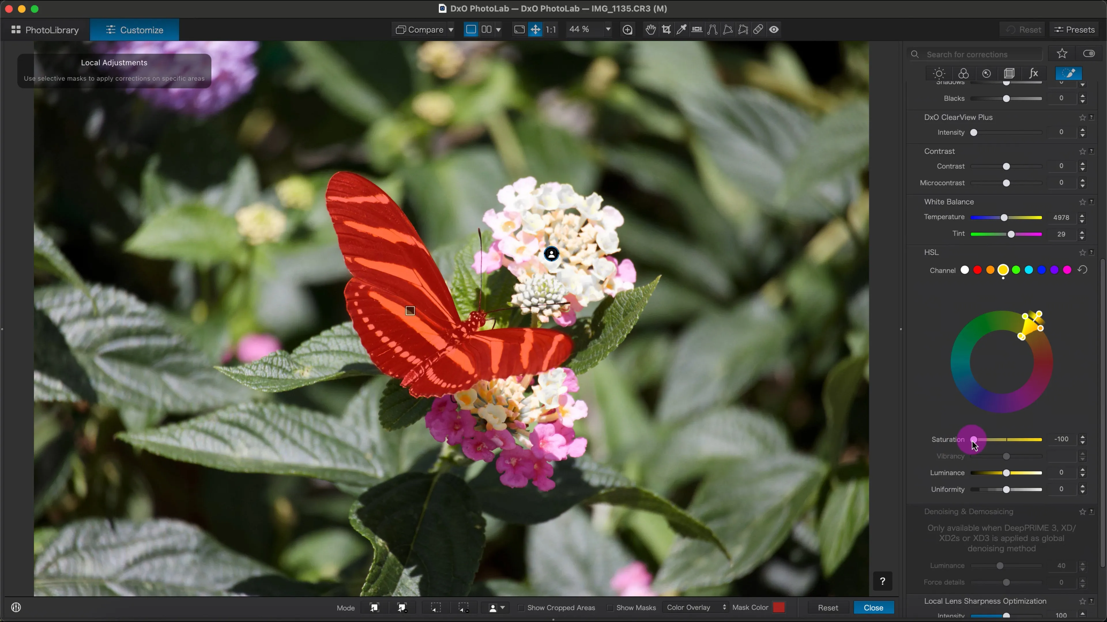 Interface DxO PhotoLab 9
