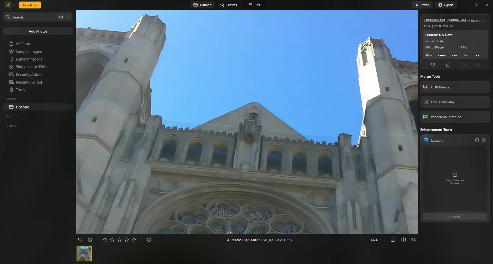 The result of improving photo detail in Luminar Neo