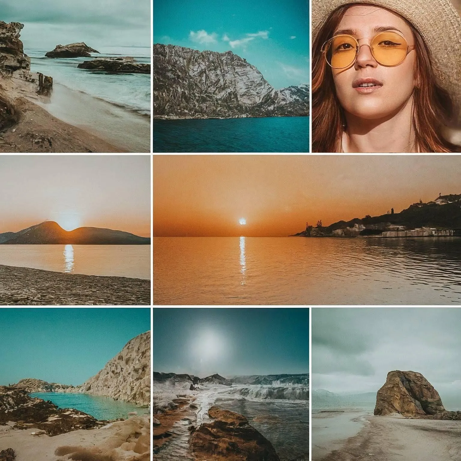 An example of how to make a collage of vacation photos