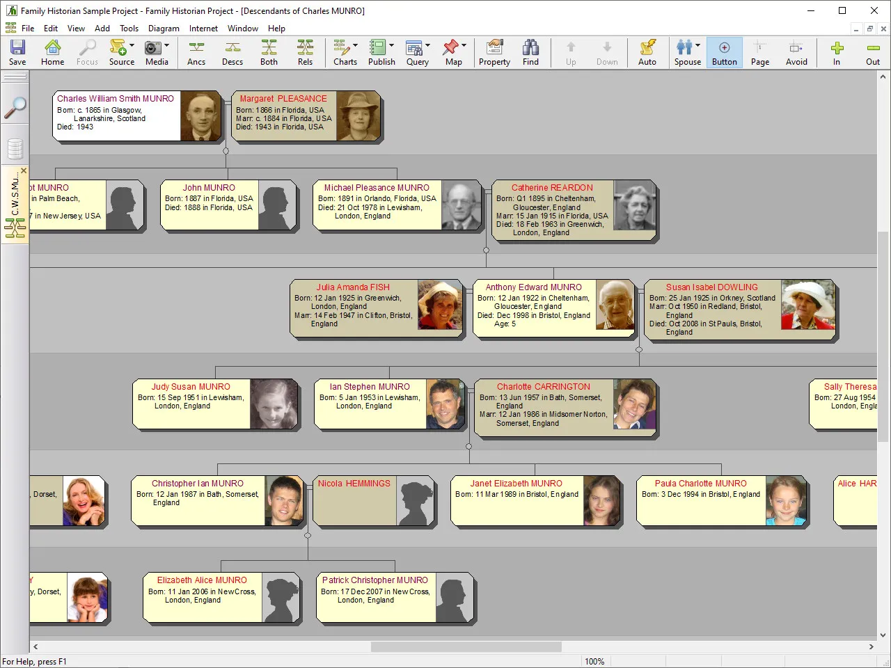 Building connections between relatives in Family Historian