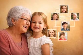 Family history as a visual timeline