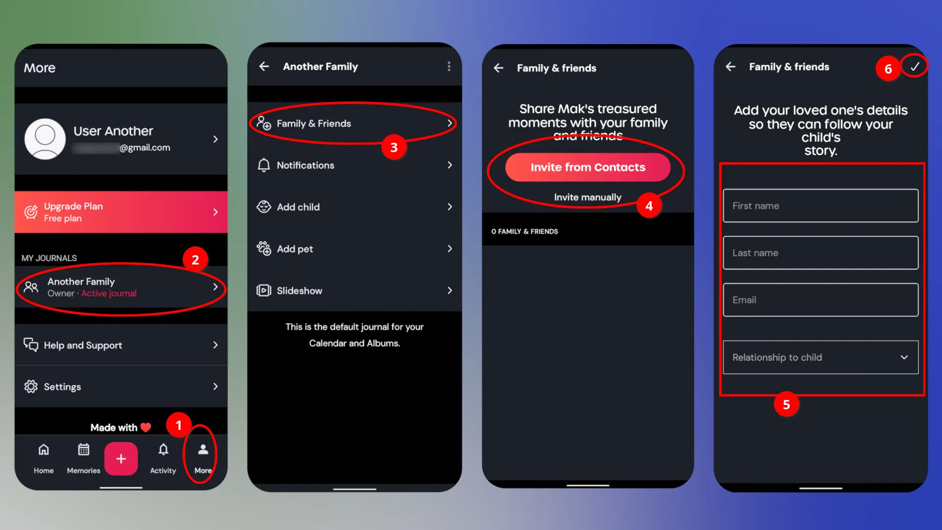 Adding a Family Member to Tinybeans