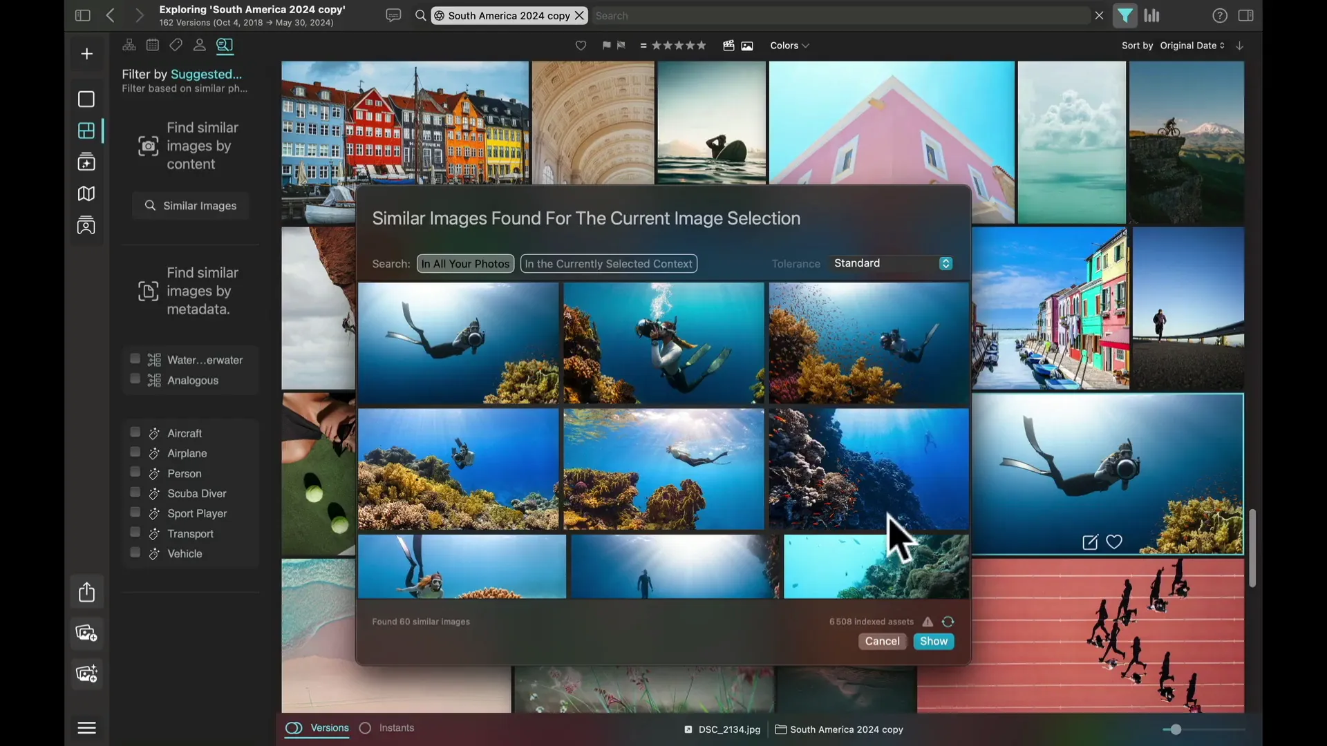 Peakto's Similar Photo Search Tool