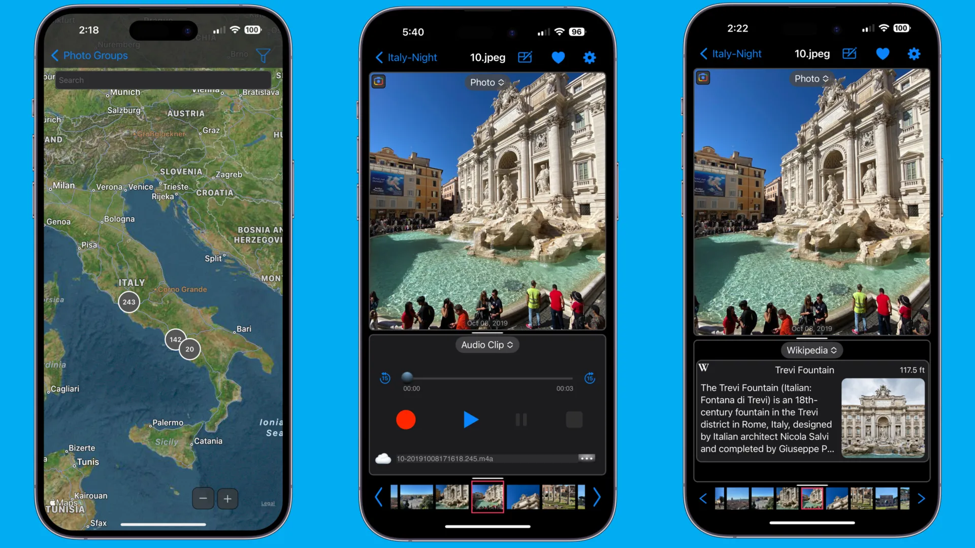 The main functions and interface of the photo organization app PhotoGem
