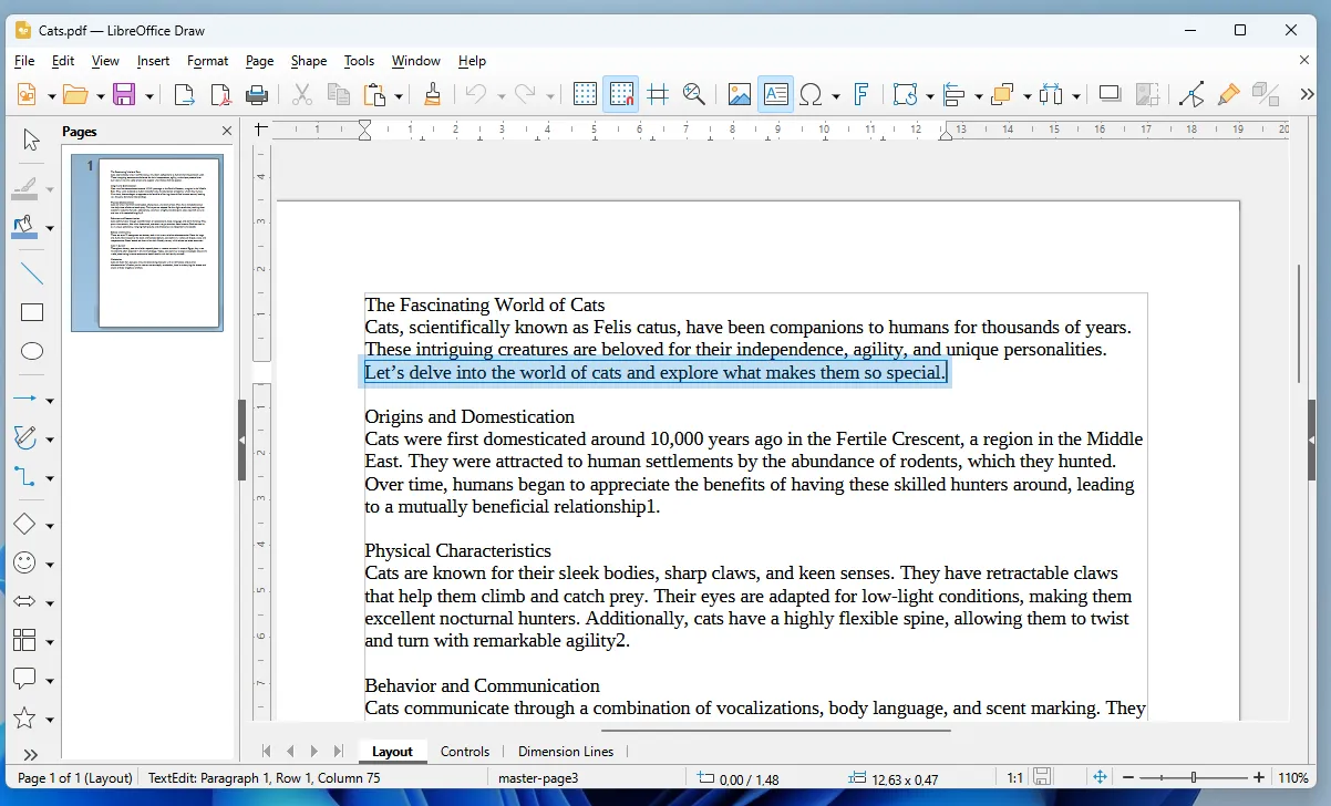 How to Edit PDF in LibreOffice Draw