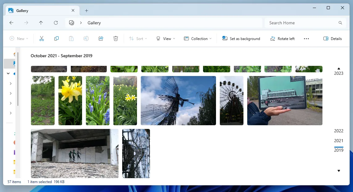 Implementation of access to photos in the OneDrive cloud through Windows 11 Explorer