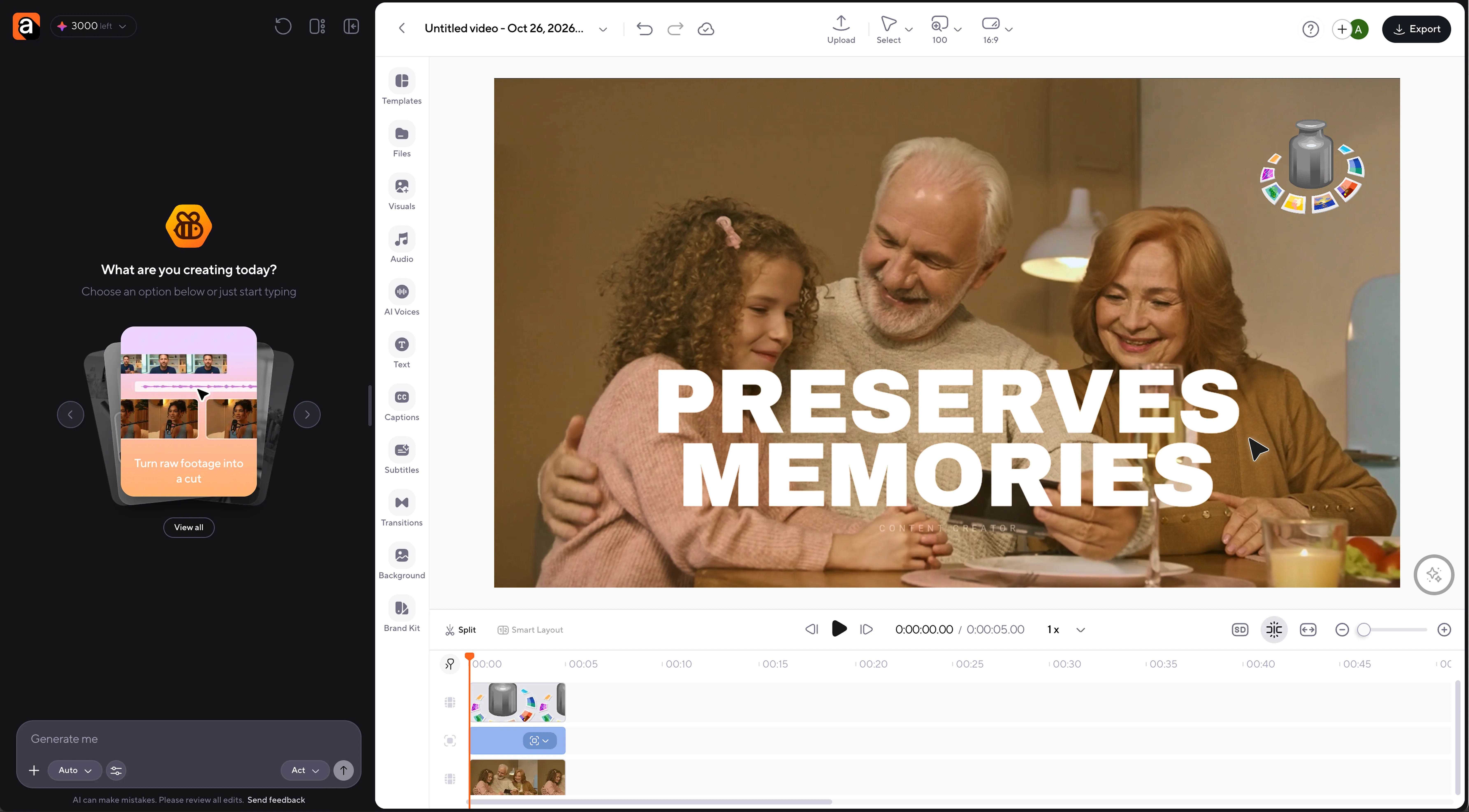 An example of video editing in Async