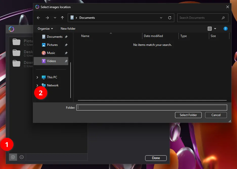 Connecting network storage in Tonfotos