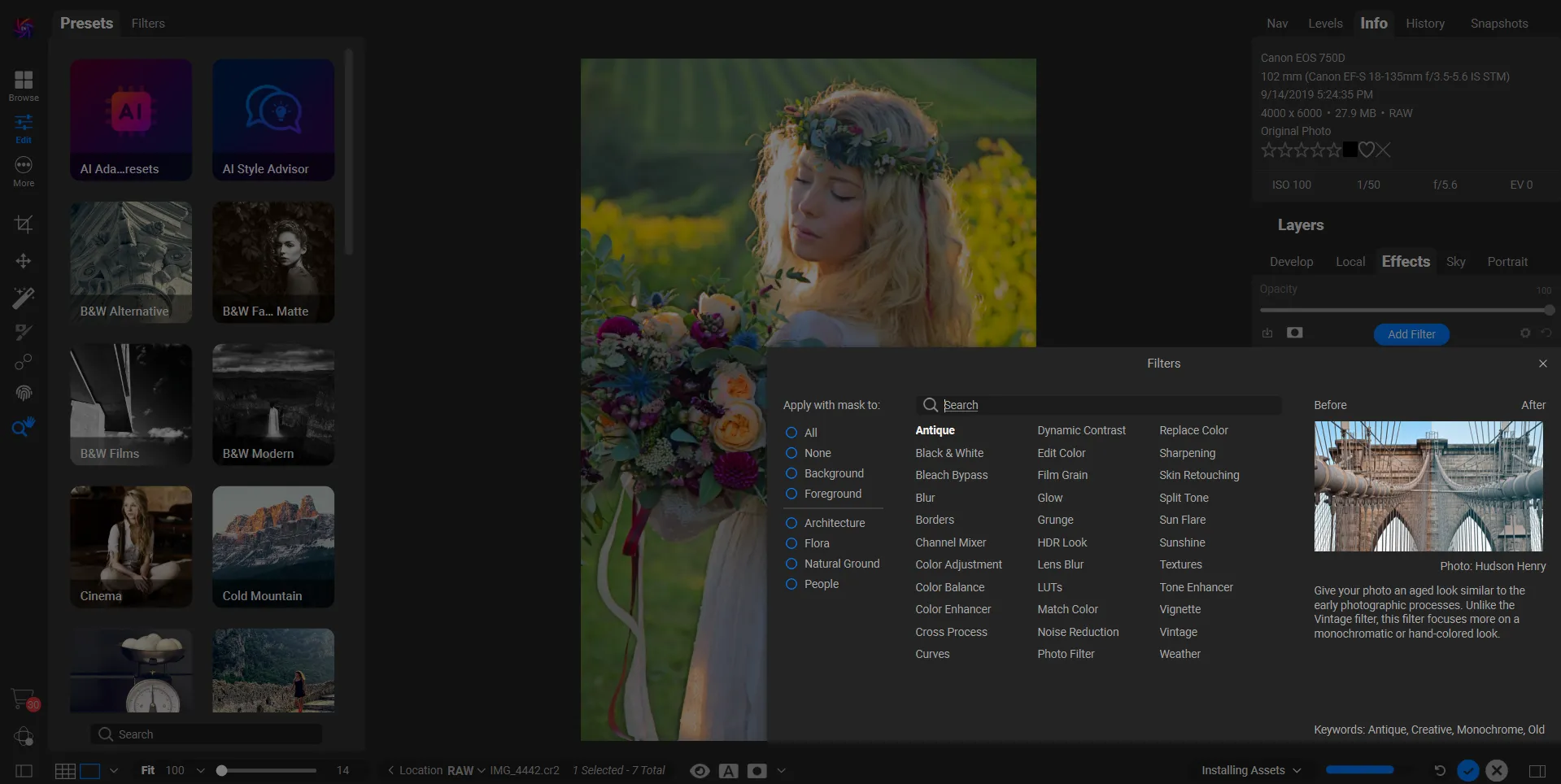 ON1 Photo RAW Filters and Effects
