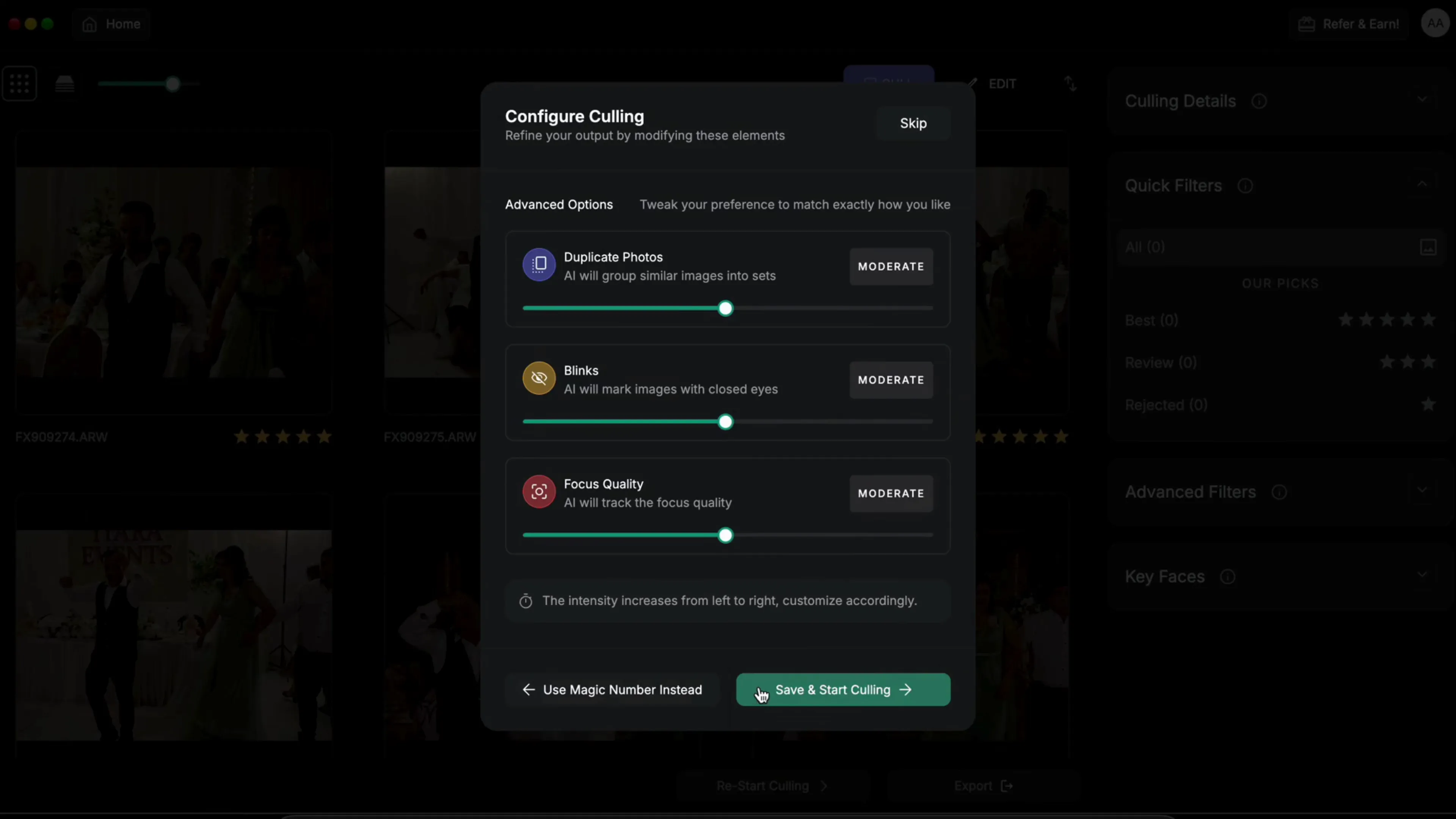 Setting up AI Rejection Settings in FilterPixel