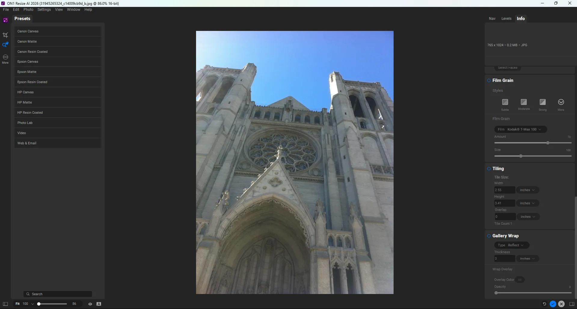 Pixelation-fixing tools in ON1 Resize AI