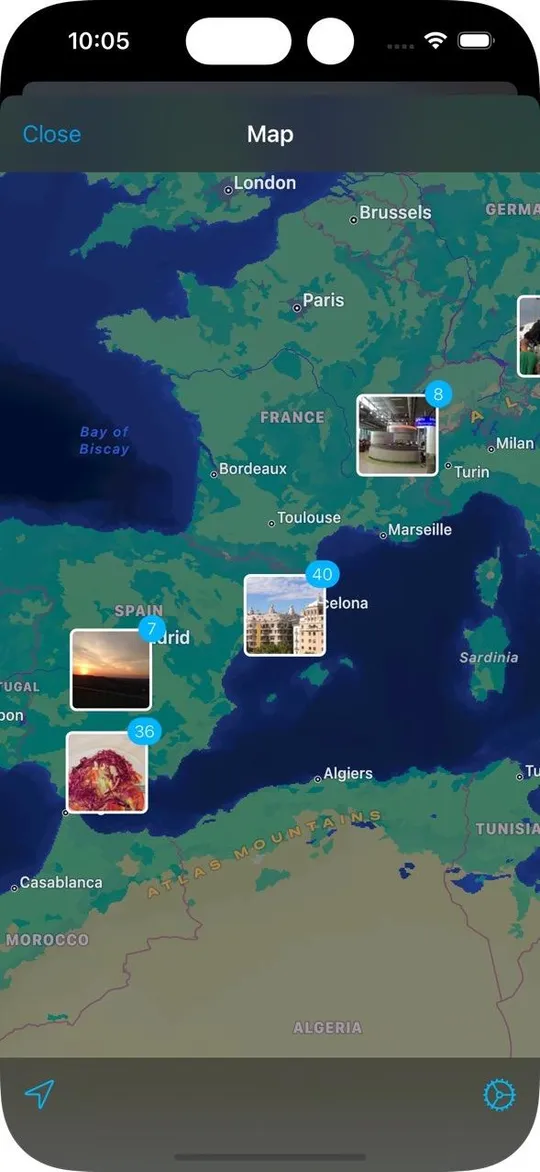 Visualize photos on a map in HashPhotos