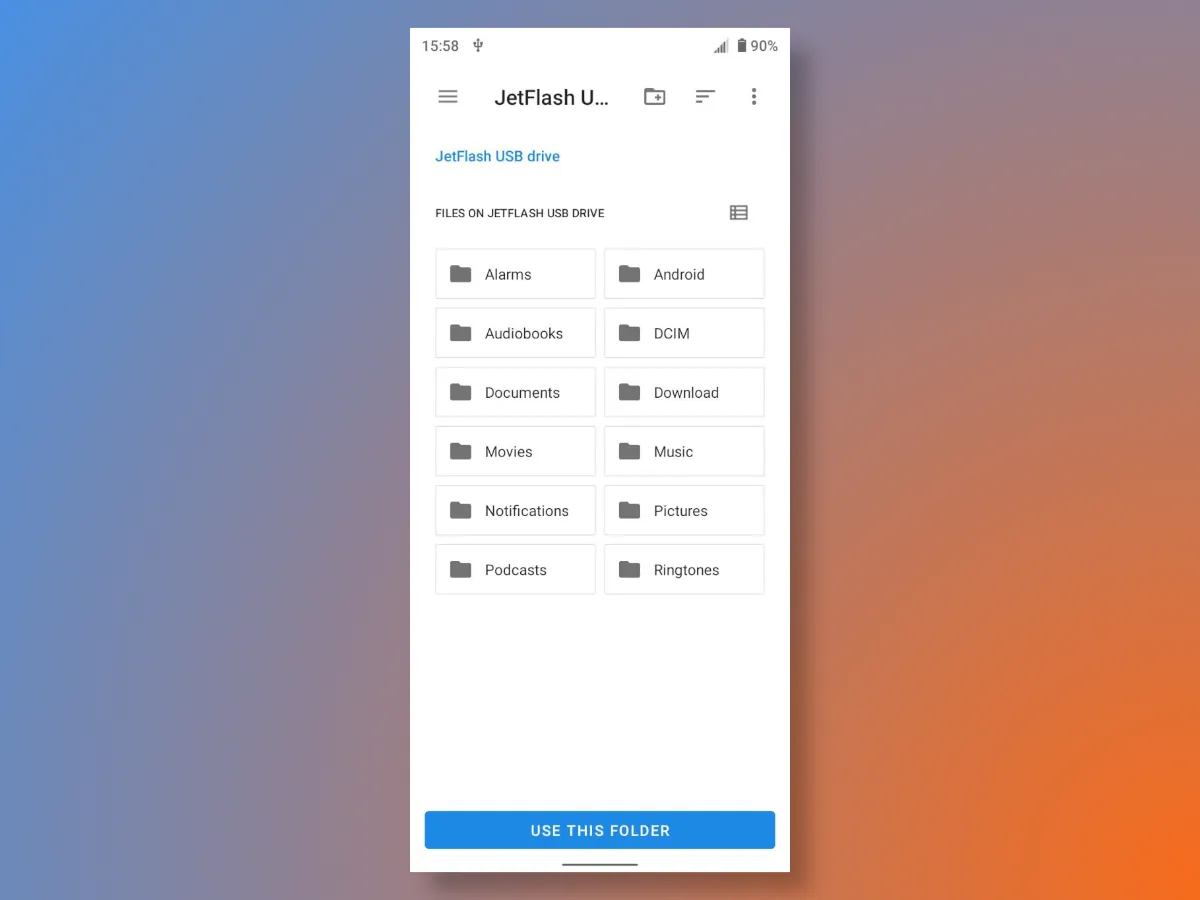 Show external storage in the File app on Android