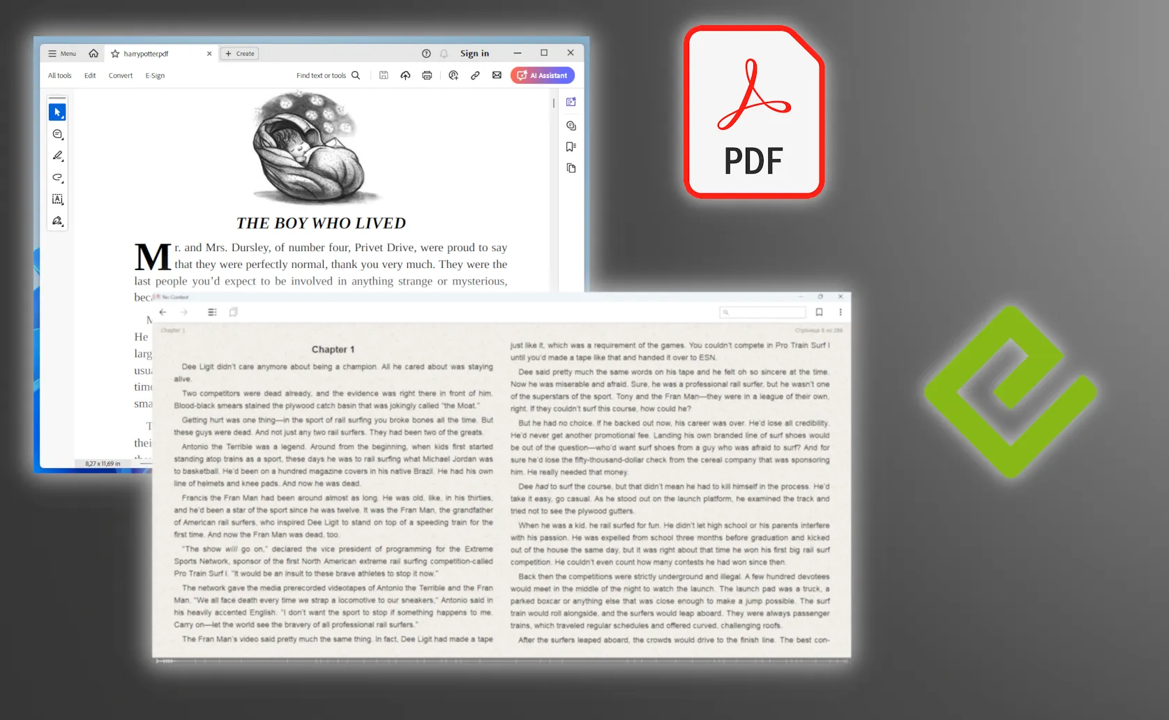 What is PDF and how is it different from EPUB