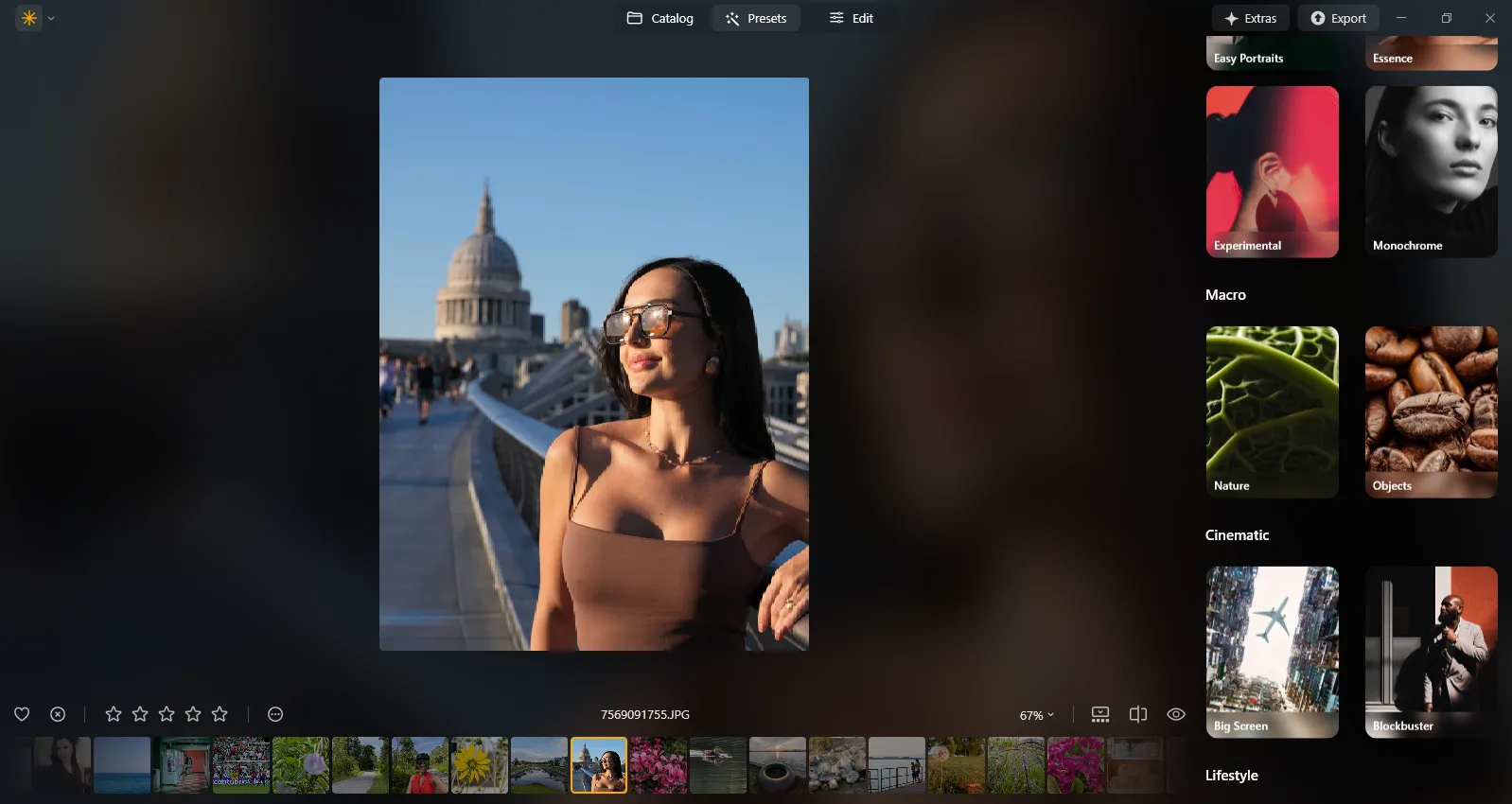 Luminar Neo's interface and smart editing modes