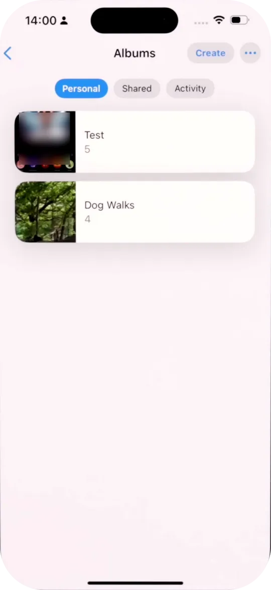 Create Albums in Photos on iPhone