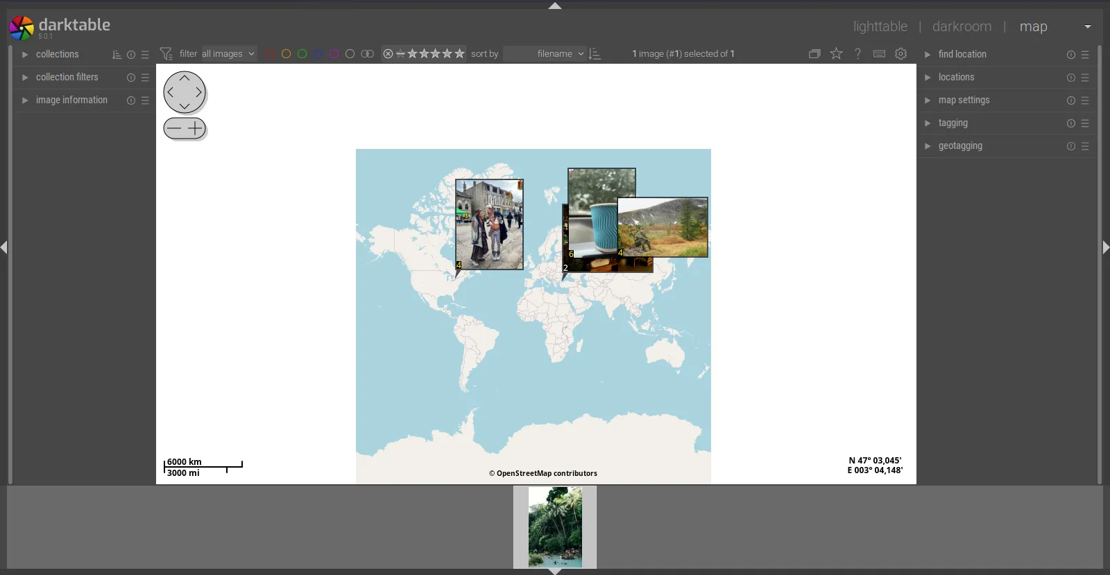 Visualizing Photos on a Map in Darktable
