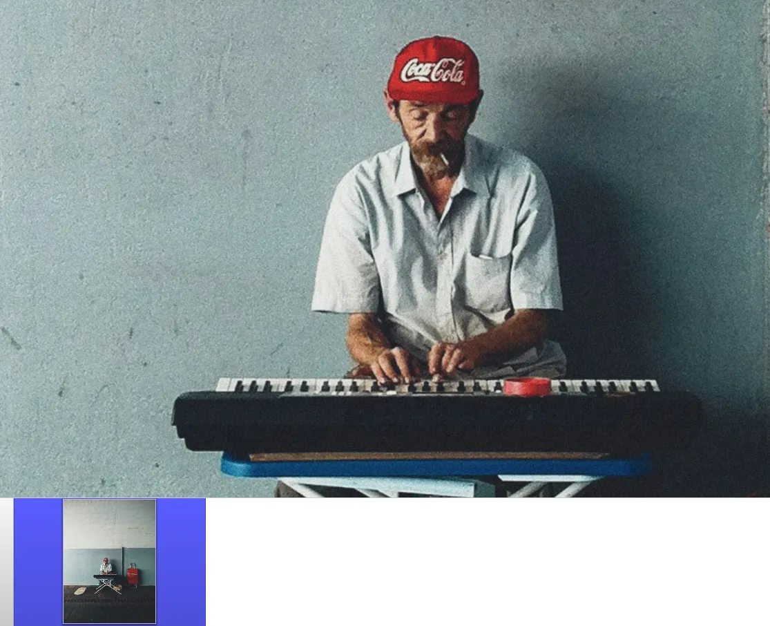 An example of pixelation and digital distortion in a photo