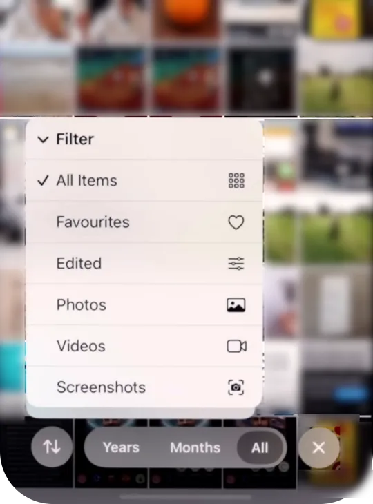 Sorting photos in the chronological Photos feed