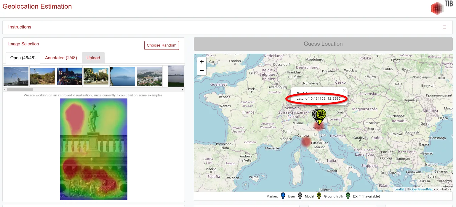 How to find a place in a photo using the Geolocation Estimation neural network